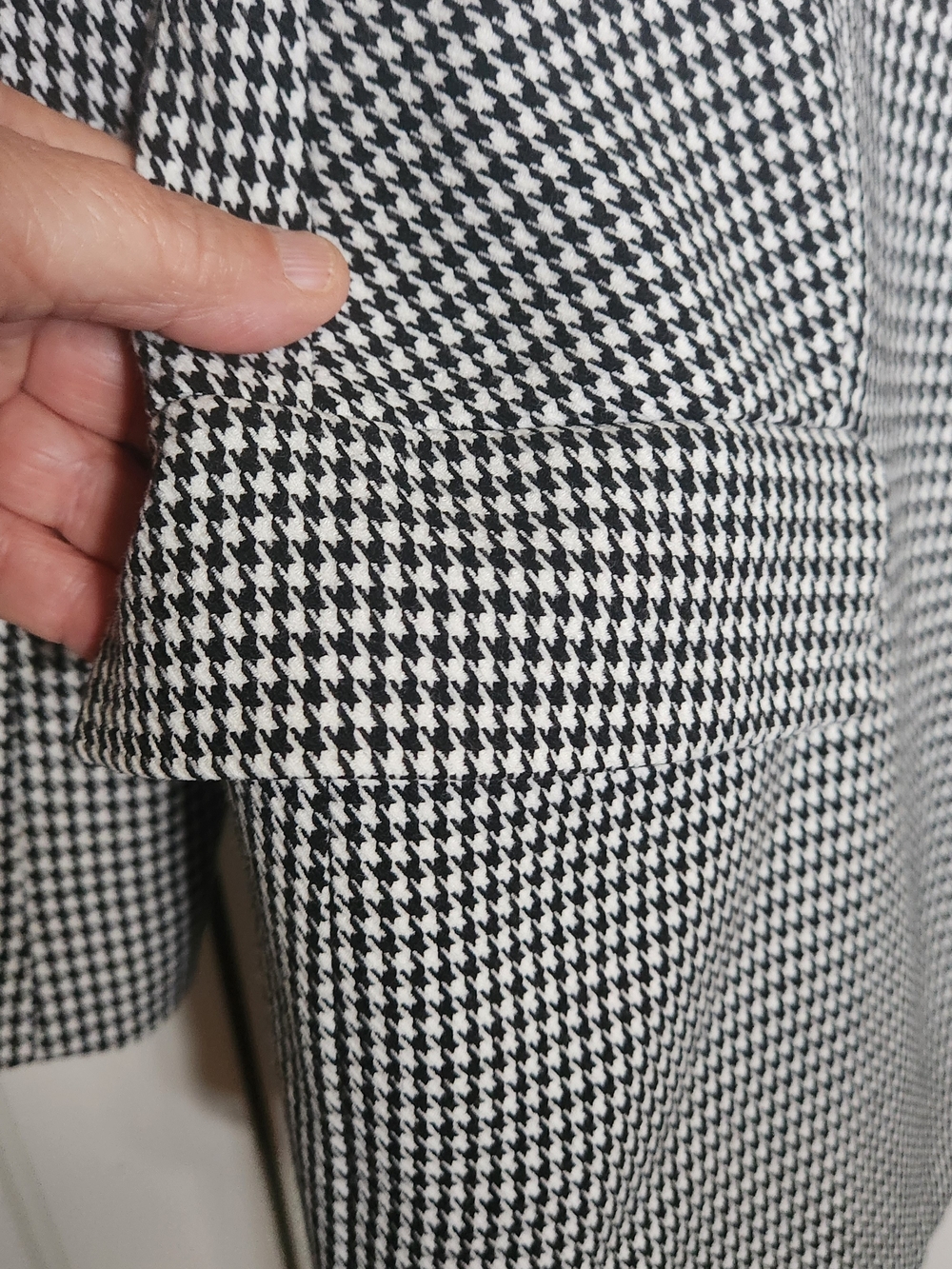 Express Women's Black & White Houndstooth Blazer Jacket Size Small - Picture 7 of 13